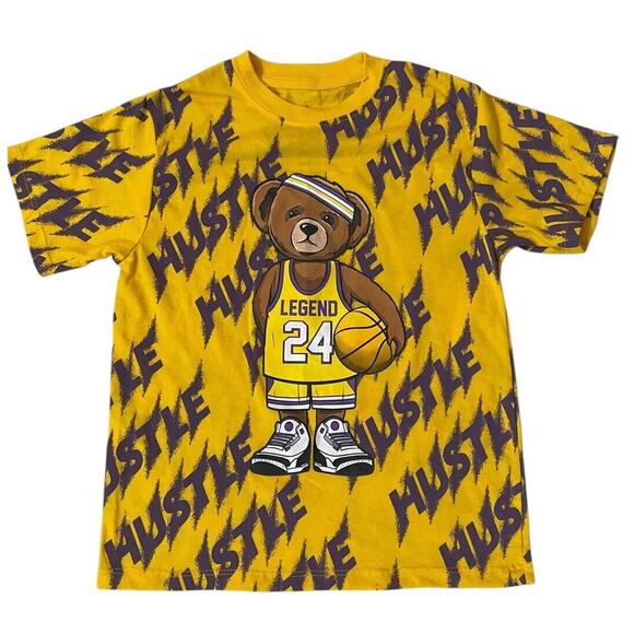 Kobe Bryant Hustle OG Bear Shirt Boys Size 5/6 Legend Bailey Apparel Graphic - Picture 1 of 5